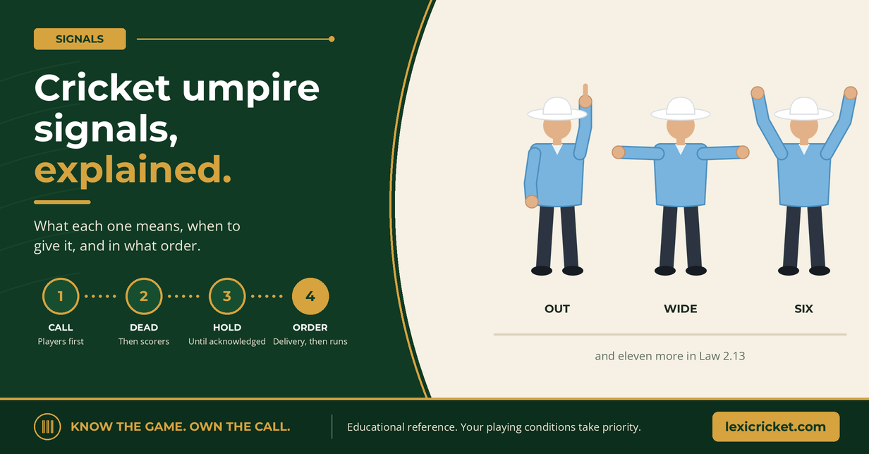 Cricket umpire signals explained: what each one means