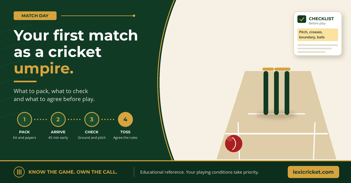 Your first match as a cricket umpire? how to prepare